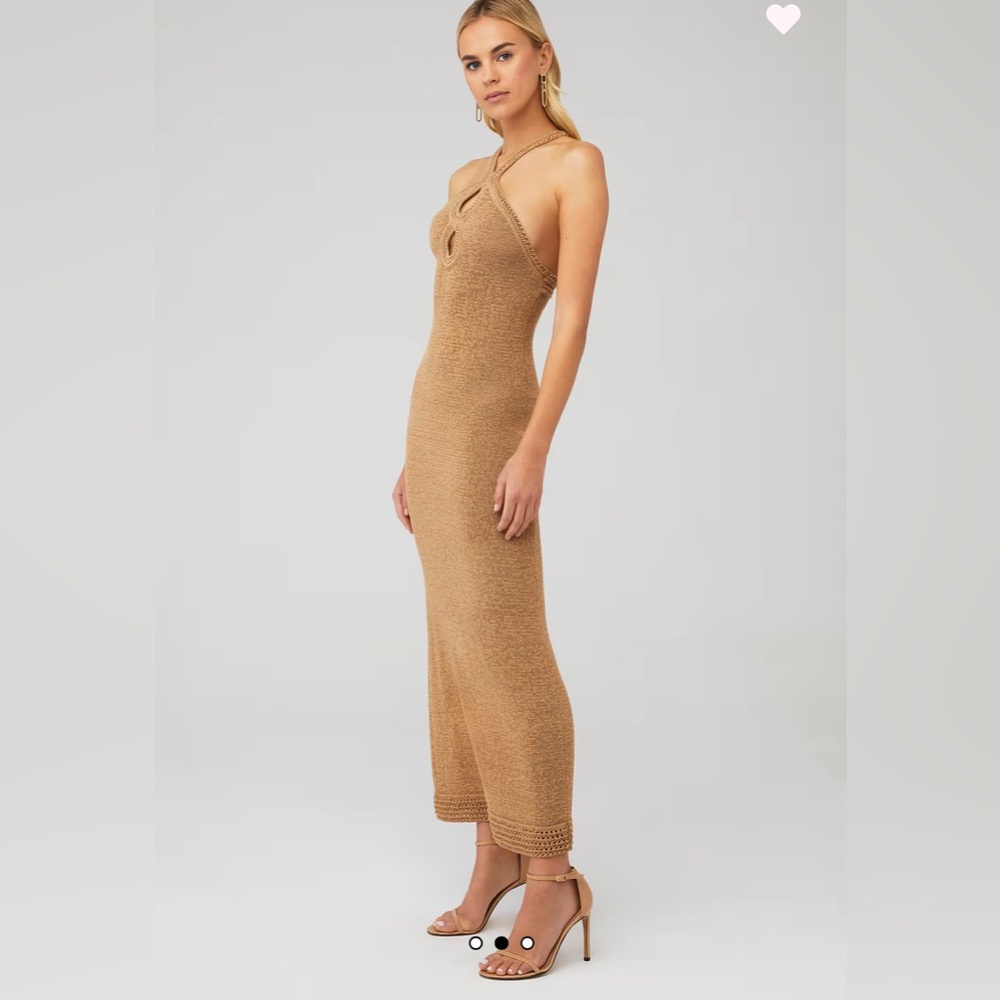 Elegant Tan Knit Dress